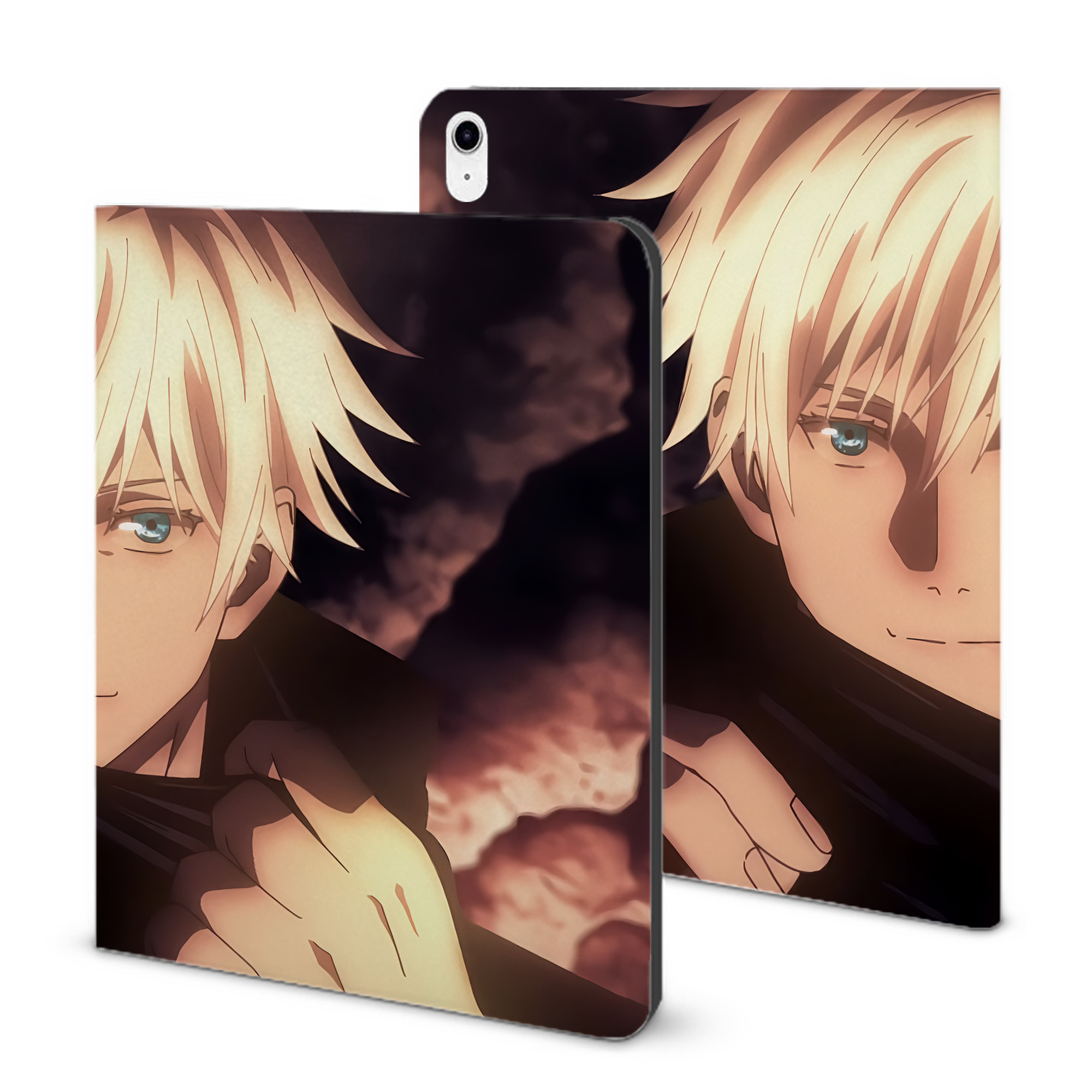 （画像用） 呪術廻戦 Jujutsu Kaisen IPad ケース ブック型 PUレザー TPU 耐衝撃 軽量 薄型 ペン収納なし 全面保護 IPad 各モデル対応